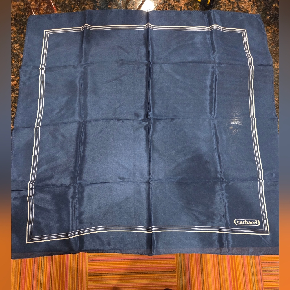 VGUC VTG Cacharel Silk Scarf 26" Square